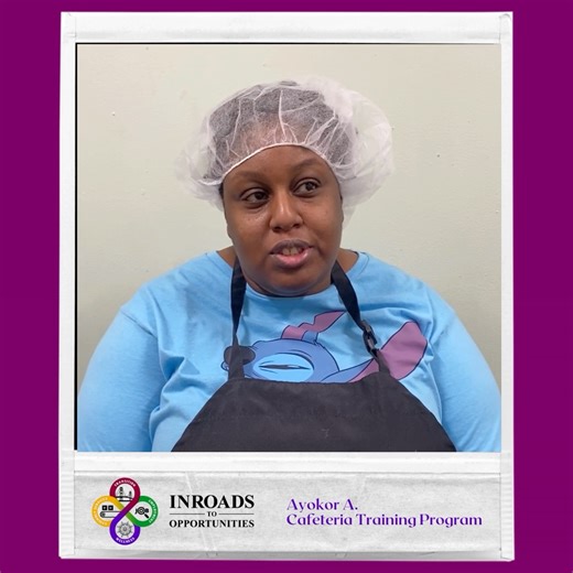 This month we kick off 2026 by celebrating our first Vocational Spotlight, Ayokor A. Ayokor was a recent Kology Award nominee and continually goes above and beyond in our cafeteria program. Through our ServSafe-aligned food service training, she has built strong vocational skills that support her long-term success. Ayokor has been part of the Inroads community for 20 years and brings dedication, reliability, and genuine joy to her work every day. Congratulations, Ayokor. Thank you for all that y