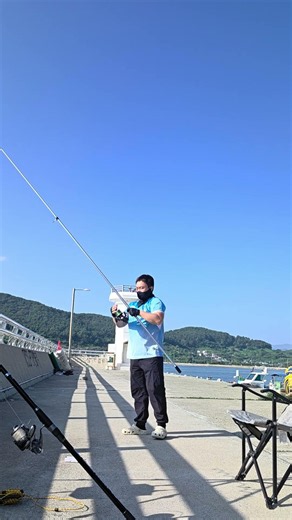 홀란드티 입고 가덕도 원투캐스팅 #낚시 #바다