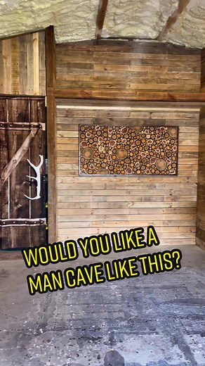 Rustic Man Cave Pallet Wall DIY - Almost Finished!