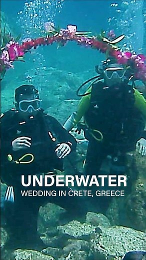 #Underwater #wedding in #Crete #Greece. Planned & Executed by Luxury Travel DMC & timeforwedding.com