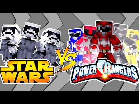 POWER RANGERS VS STAR WARS - TEAM POWER RANGERS - Minecraft Challenge