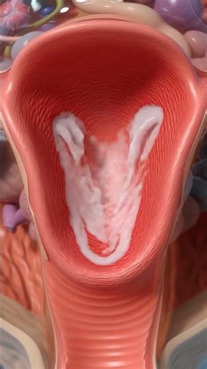 Menstrual Cycle in 3D Animation Explained & Reproductive System #anatomy #shorts