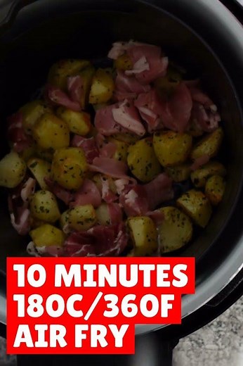 Ninja Foodi AIR FRYER Crispy Potatoes With Bacon #shorts