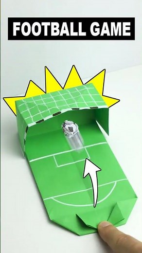 ORIGAMI FOOTBALL TOY - how to make paper football game. #shorts