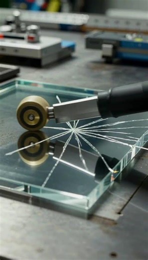 Day 2 of ASMR video cutting a glass
