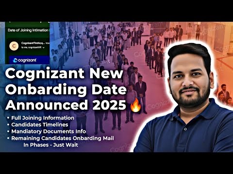 Cognizant New Onboarding Date Announced 2025 🔥 Full Joining Information & Timelines