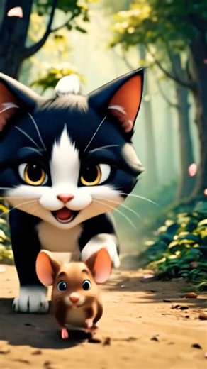 Feline Hunter: Real-Time Cat and Mouse Chase! #cat #mouse #cartoon #funnyvideo #shorts