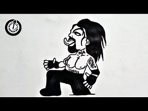 How to Draw Undertaker Cartoon Drawing Easy Tutorial For Beginners @WWE