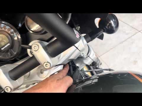 Super Meteor 650 Royal Enfield with 10” handlebars and a Brown Chopper Custom.