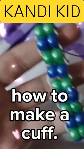 Kandi cuff tutorial (easiest I can make!) || #kandikid || #kandi || #kandicuff || #tutorial.