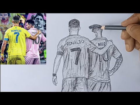 Realistic Portrait Drawing Tutorial: Cristiano Ronaldo and Lionel Messi