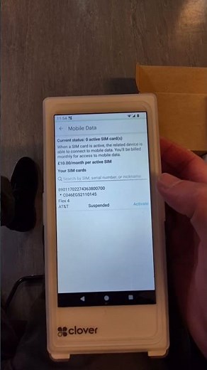How to activate the sim card on my Clover Flex 4 card terminal #payments #connectivity ‪@clover‬