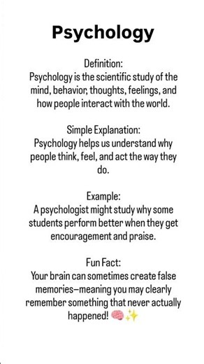 What is Psychology? #knowledge #education #explained #everydayscience #learning