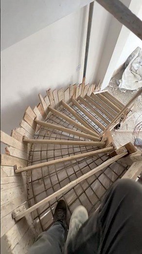 Concrete Spiral Staircase in Tight Space U-Shaped Reinforced Concrete Stair Formwork Complet #Shorts