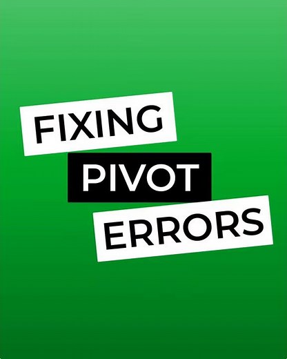Fixing PIVOT errors in Power BI #Shorts