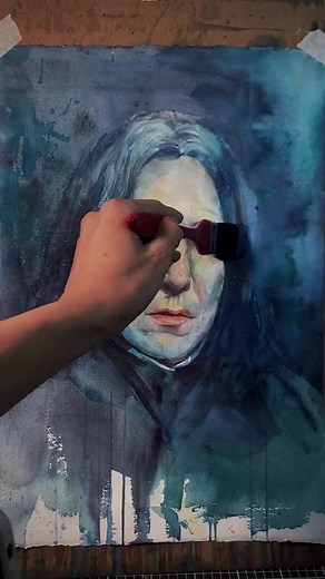 Exploring Solitude Through Art: Alan Rickman Oil Painting Scene