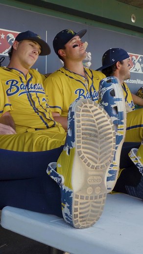 If you ain't croc'in, you ain't rockin' 😎 Zappos.com #savannahbananas #zappos #crocs #crocskids #shoegame #baseballlife #baseballboys #MLB #reelsviral | The Savannah Bananas