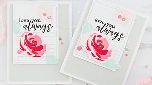 1.2K views · 39 reactions | This gorgeous stamp set includes a 4-layer painted rose image which coordinates with our Floral Fantasy set. The sentiments have been carefully crafted to work on scrapbook layouts or cards, featuring two trendy fonts. Find the Story of Us stamp set in the shop: https://altenew.com/products/story-of-us-stamp-set #altenew | Altenew | Facebook