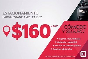 Conoce la tarifa de nuestro estacionamiento de larga estancia (24 hrs. o más) en #OMAMonterrey Terminal A y B 😊🚗 Contáctanos al: 01 800 4000 OMA (662) / estacionamientos@oma.aero Más información: http://bit.ly/1Ywy7yv | OMA Aeropuertos