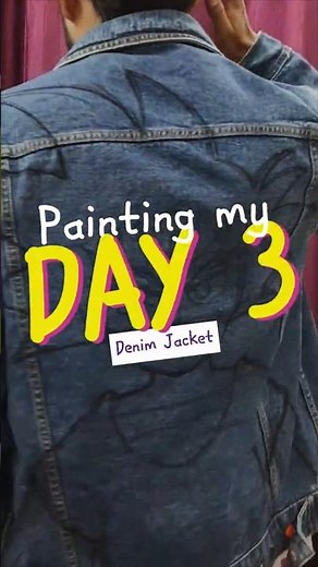 Day 3/5 – Finalizing Outlines + White Base Coat | Painting My Denim Jacket Series |