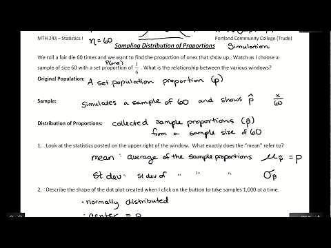 Sampling Distribution of Proportions Simulation