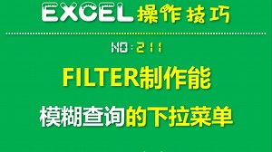 EXCEL技巧211：FILTER制作能模糊查询的下拉菜单