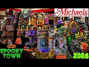 NEW HALLOWEEN LEMAX SPOOKY TOWN 2026 🎃 LIGHTS & SOUNDS AT MICHAELS WALKTHROUGH