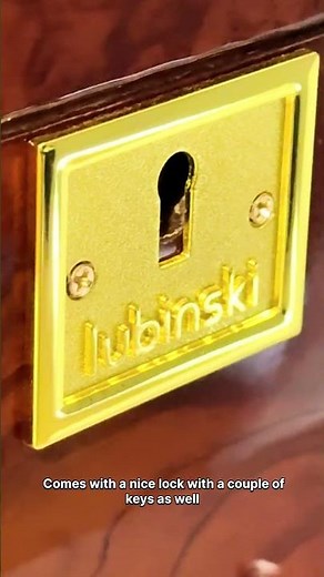 Lubinski Cedar Wood Humidor laser engraving the glass window
