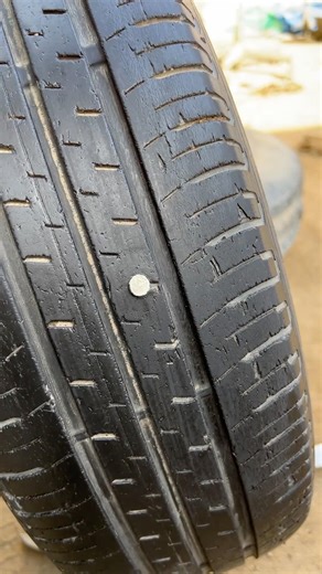 Fixing a Worn-Out Car Tyre | Tubeless Puncture Repair on Old Tyre