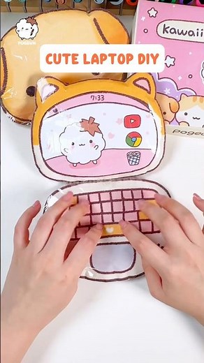 Cute laptop DIY idea💻 Try it💗