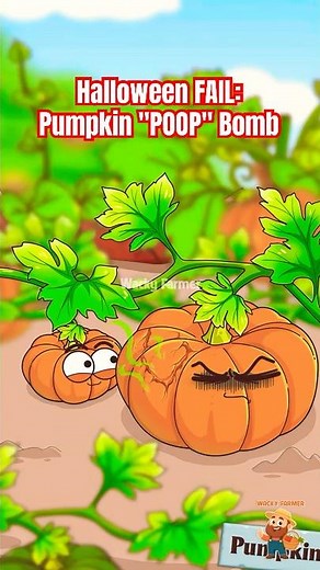 Gross Halloween FAIL The Pumpkin "POOPs" Bombb 🎃 #halloween #animation