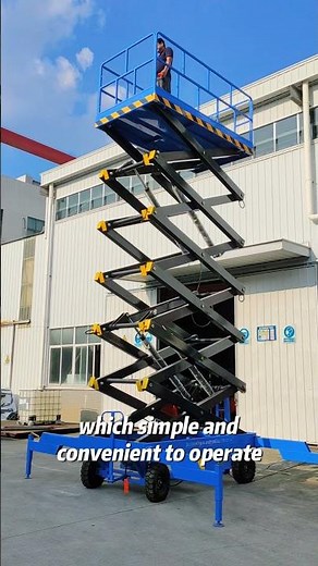 Scissor lift platform demonstration - safe and efficient, easy to handle high-altitude operations