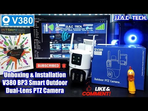 V380 BP3 Smart Outdoor Dual-Lens Pan-Tilt Camera - Unboxing & Installation