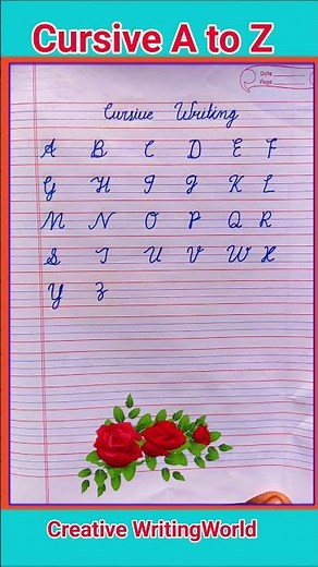 How to write English capital letters | Cursive writing A to Z | Cursive handwriting practice | ABCD