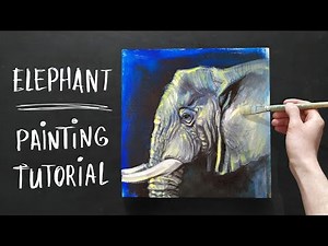 Elephant painting tutorial for beginners, Acrylic painting, Abstract