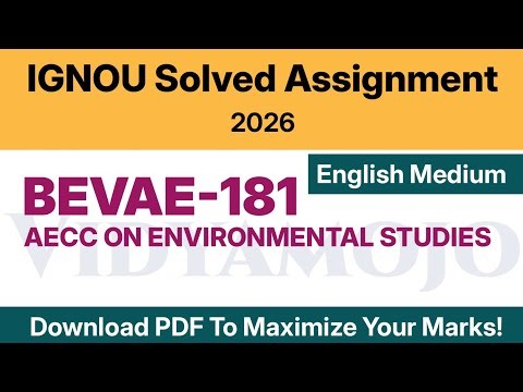 IGNOU BEVAE 181 Solved Assignment 2025-26 English Medium PDF Download | BEVAE 181 Assignment 2026