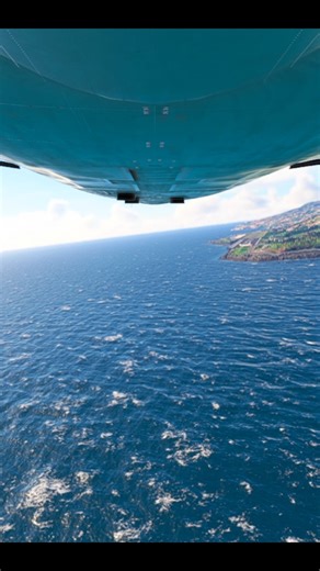 747 Crosswind landing at Ocean Runway #aviation