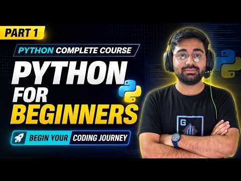 Python Full Course for Beginners 2026 | Introduction to Python Programming, AI & DataScience Roadmap