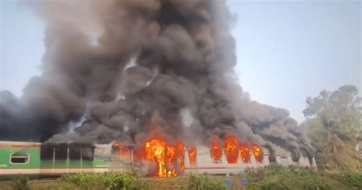 Dhaka-bound Chattala Express catches fire in Sitakunda