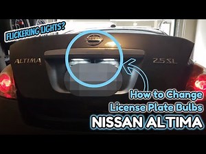 [DIY Car Maintenance] How To Replace License Plate Bulbs on 07-10 Nissan Altima (LED Bulbs)