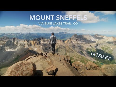 Summiting Mt Sneffels via Blue Lakes Trail, Colorado