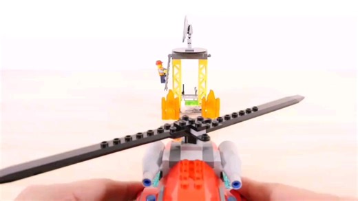 乐高60281消防救援直升机搭建