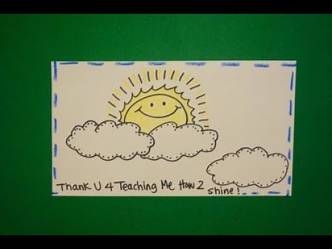 Let's Draw a Thank You Card 4 Teacher !