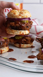 27K views · 30 reactions | PSA: this BBQ Fried Chicken Sandwich on a homemade cheddar biscuit may just be the most delicious thing you see all day 襤 Here’s how we make it! | Clabber Girl | Facebook