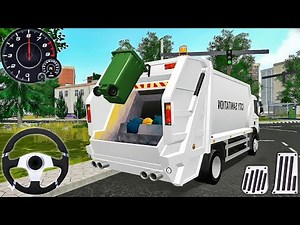 Garbage Trash Truck Realistic Simulator 3D - City Road Garbage Truck Driver- Android GamePlay
