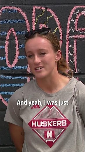 Nebraska softball's Jordy Frahm surprises Hero Day child