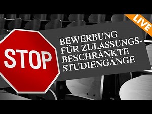 Bewerbung für zulassungsbeschränkte Studiengänge - Jura, BWL u.a. über Hochschulstart
