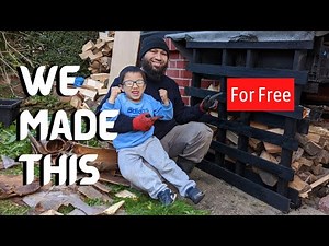 How To Make A Log Store From Pallets For Free! DIY Log Storage