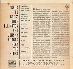 Duke Ellington and Johnny Hodges - Back To Back (Duke Ellington And Johnny Hodges Play The Blues)