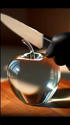 Such an astonishing transparent apple with different angles 🍎🍏🌟